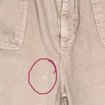 ZARA  High Rise Barrel Leg Paper Bag Crop Jeans Baggy Beige Peach 12 Photo 6