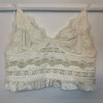 ZARA ‎ Women’s Crochet Lace Floral Cream Top Size S Photo 5