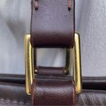 Leather Large Tote Shoulder Bag Chocolate Brown Double Straps Laptop Bag CLASSIC Photo 7