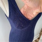 Twelfth Street by Cynthia Vincent Navy Blue Cashmere Knit Sweater Dress Size M Photo 4