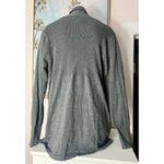 Olivia Sky Dark Grey Rayon Open Soft Knit Cardigan Ribbed Collar Sweater Size XL Photo 3