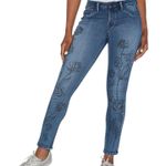 Laurie Felt Silky Denim Water Paint Skinny Pull On Jeans Charcoal A310011 Large Photo 0