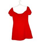 Majorelle  Bridget Mini Dress Size Large Ruby Red Strapless Off the Shoulder Photo 3