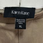 Karen Kane  Tan Moto Pants Women Size XL Faux Suede Leather British Khaki Photo 2