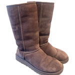 UGG  CLASSIC SUEDE TALL LENGTH BOOTS size 7 Brown Photo 0