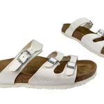Birkenstock Birki’s Florida White Birko-Flor Strappy Sandals Sz 7 Photo 1
