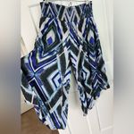 Free People Miranda Crop Gaucho Harem Pants Blue Geometric Print Size S Photo 6