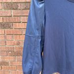 Generation Love  Finley Faux Leather Sleeve Sweatshirt Navy Blue Size Small NWOT Photo 1