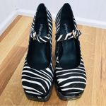 Jeffrey Campbell Zebra Print Platform Mary Jane Block Heel Black White Size 6 Photo 2
