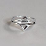 Source Unknown NWOT Unusual Open Rhombus Silver Tone Metal Size 9 Casual Unisex Ring Photo 1