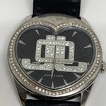 Jennifer Lopez women’s wrist watch 43mm silver tone case black running Photo 1