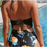 Cupshe  Women's One Piece Swimsuit Cutout Halter Lace Up Twist Bathing Suit XXL Photo 1