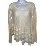 Free People  Gorgeous Ivory Crochet Lace Asymmetrical Top‎ EUC Size XS Photo 1