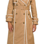 7 For All Mankind NWT Lace Trim Trench Coat Size M Photo 0