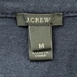 J.Crew Shirt Women Medium Tunic Navy Blue White Embroidered Blouse Boho Peasant Photo 4