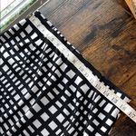 Vintage Black and White Checkered Women's Stretchy Skirt Size M Photo 3