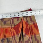 Lauren Ralph Lauren Women's 18W Wrap Skirt Ikat Plaid Linen Blend Berry Multi Orange Size 18P Photo 1