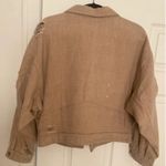Le lis Tan Denim Cropped Jacket  Photo 3