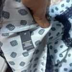 Aerie  Lightweight Nightie Small Baby Blue, Navy & Teal Details with Navy Trim Photo 12