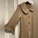 Fever Size M Brown Cardigan Sweater Coat Jacket Peter Pan Collar Big Buttons Tan Size M Photo 2