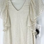 Amuse Society  Sunset Dreams Mini Dress Cream Metallic Size M NWT Photo 3