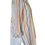 Aratta Silent Journey Embroidered Back Stripe Button Down Top | Small Photo 2