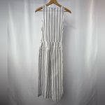 Banana Republic NWT  Linen Blend Wide Leg Striped Jumpsuit in White Black Sz 0P‎ Photo 7