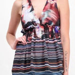 Clover Canyon  Tie Dye Striped Sleeveless Top‎ Photo 0