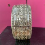 Juicy Couture  Wide Bangle Bracelet Silver Chains And Gems Encased In Lucite Photo 1