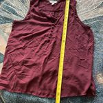 Nine West  Red Sleeveless Tank Top Blouse SZ L V-Neck Formal Evening Out Summer Photo 9
