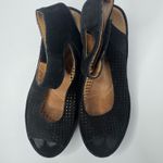 Clarks Reedly Salene Black Suede Wedge Sandals Size 7 Photo 1