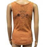 Harley Davidson Motorcycles Cotton Mother Road Tank Top Orange Stone Washed XL Photo 3
