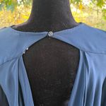 Haute Hippie  Women's Dark Blue 100% Silk Open Back Blouse Size XS Photo 3