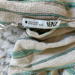 ZARA  Beige and Green Striped Scarf Photo 1