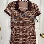 Pink Rose  Argyle Matching Crop Top and Skirt Photo 0