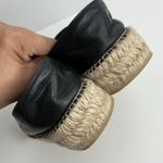 Scarosso Women's Black Leather Espadrilles Size 36 (US 6) Made In Italy Photo 3