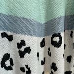 Andree by Unit Mint Leopard Colorblock Sweater Size M Coquette Cozy Soft Photo 3