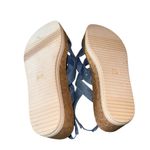 Bzees  Ritz Sparkle Machine Washable Cork Wedge Sandal Blue Photo 4