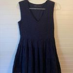 ZARA  Lace Flounce Navy Blue Dress Photo 3