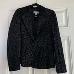 Sag Harbor -‎  black floral blazer/jacket long sleeves Size 10 Photo 0