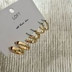 Loft Gold and Silver Hoop Earring Trio Photo 2