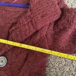 Free People  sz S Burgundy wool‎ knit winter thick cardigan Photo 10