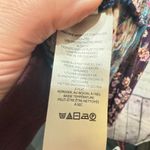 Anthropologie  Blouse Top Maroon Pink Floral Shirt Size medium Long Sleeve V Neck Photo 9