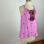 Anthropologie Vanessa Virginia Lilac Anayet Embroidered Tank Top Photo 2
