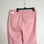 Loft The Devin Slim Tie Waist Pink Twill Straight Leg Cuffed Pants size 10T tall Photo 5
