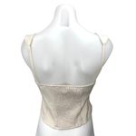 VRG GRL Cream Lace Up Smocked Sleeveless Bustier Corset Crop Tank Top Size 10 Photo 1