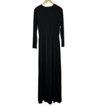 Alice + Olivia  Salina Plunging V-Neck Tie Waist Maxi Black Dress Size Medium NEW Photo 5