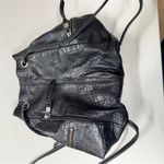 The Sak  Black Leather Drawstring Backpack Bag Purse Women’s Boho Classic Photo 2