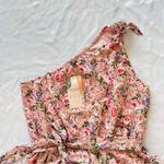 NWT Small BTFBM One Shoulder Ruffle Sun Dress Floral Baby Pink Belt Beach Boho Photo 4