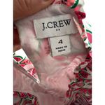 J CREW High Neck Watermelon Print Tiered Dress Size 4 Pink Photo 6